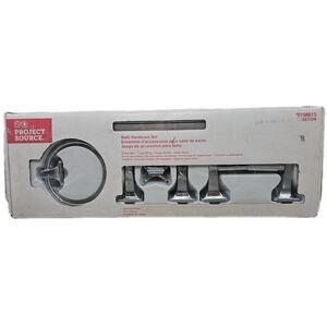 Project Source • Seton 4-Pc Bath Hardware Set • Chrome • NEW (#0198615) [E7]